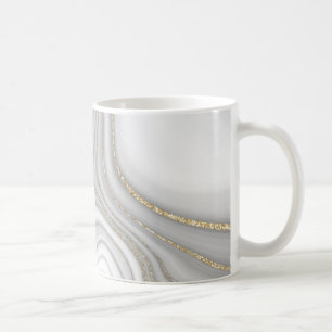 Mug Élégant parties scintillant en or liquide motif en
