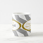 Mug Élégant Parties scintillant Or Oval Personnalisé M (Centre)