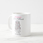 Mug Élégant Pastel Bride Cheveux Vave Style Floral (Devant gauche)