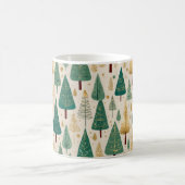 Mug Élégant Pastel Green Gold Motif de Noël (Centre)