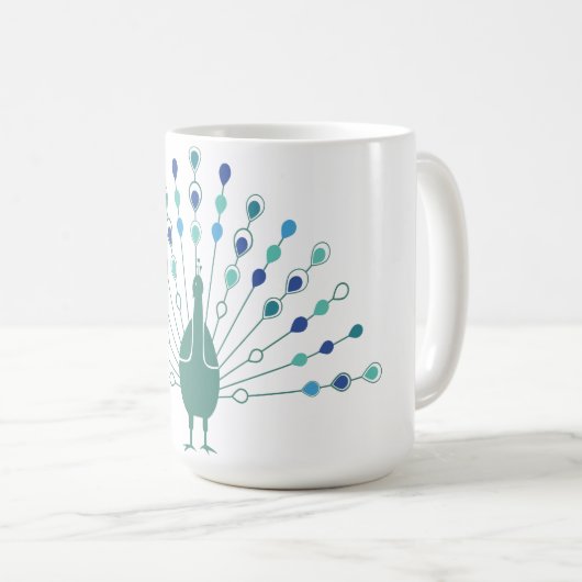 Mug Elegant Peacock Silhouette (Devant droit)