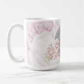 Mug Elégant Peony Flowers Grand-parent Nous vous chois (Gauche)