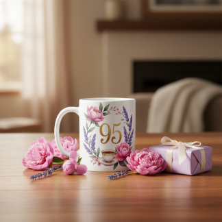 Mug élégant personnalisé pour les 95 ans de grand-