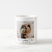 Mug Élégant photo de Mariage Customisé (Centre)