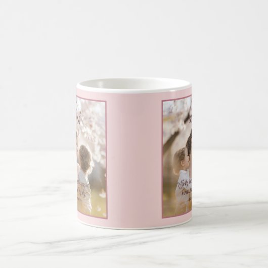 Mug Elégant Photo Maman Citation Modern Script (Centre)