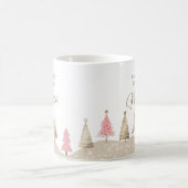 Mug Élégant Pine Rose Or Arbre Joyeux Noël (Centre)