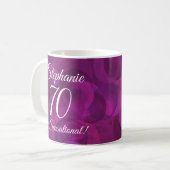 Mug Elegant Pink 70 et Anniversaire sensationnel (Devant gauche)