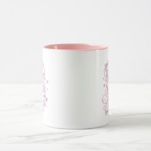Mug Elegant Pink and Purple Sparkle Script (Centre)