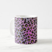Mug Elegant Pink Blue Gold Glitter Black Leopard (Devant gauche)