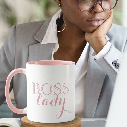 Mug Élégant Pink Boss Lady Cadeau Entreprise