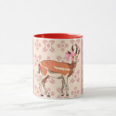 Mug Elegant Pink Doe-patterned Christmas (Centre)