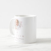 Mug Elegant Pink Girl Photo Baptism (Devant gauche)