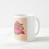 Mug Elegant Pink Rose Floral Bouquet (Devant droit)