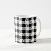 Mug Élégant plat de buffle blanc et noir (Devant droit)