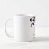 Mug Élégant Plum violet Rose Floral 100e anniversaire (Gauche)