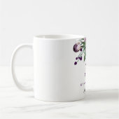 Mug Elégant Plum violet Rose Floral 50e anniversaire (Gauche)