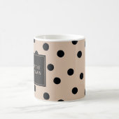 Mug Elégant point noir sur beige (Centre)