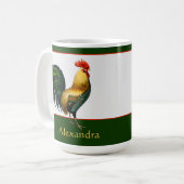 Mug Élégant poulet coloré personnalisé (Devant gauche)
