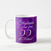Mug Élégant pourpre 55 et retraite à la retraite (Gauche)