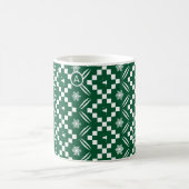 Mug Élégant pull de Noël Motif vert sans couture (Centre)