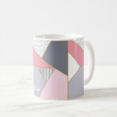 Mug Élégant rayures géométriques pastel pois (Devant droit)