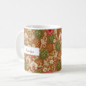 Mug Élégant réactif Tropical Floral Ananas Custom (Devant gauche)