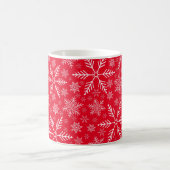 Mug Elégant Red Aqua White Winter Snowflake (Centre)