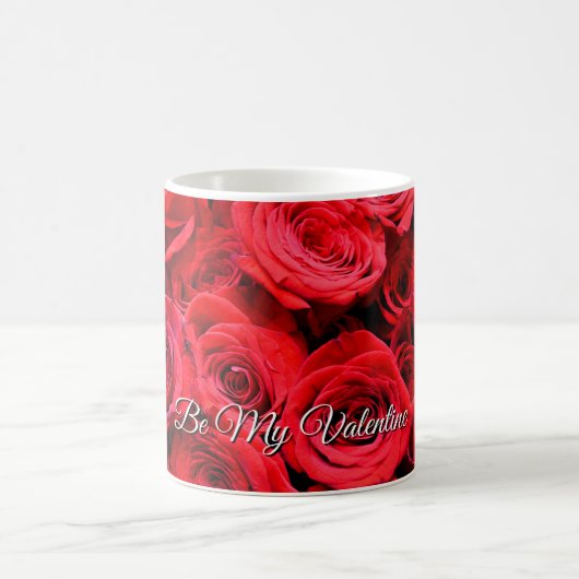 Mug Elegant red roses red flowers red floral (Centre)