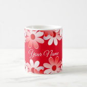 Mug Elegant Red White Floral Wedding (Centre)