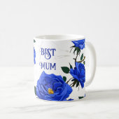 Mug Élégant Rose bleu (Devant droit)