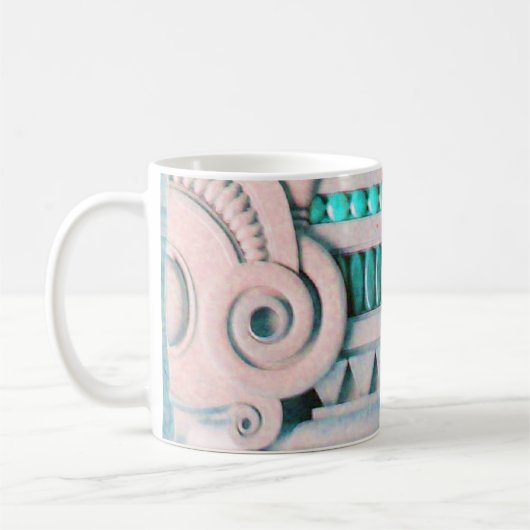 MUG ÉLÉGANT ROSE BLEU ART NOUVEAU, DÉCOR MARBRE IMAGIN (Gauche)
