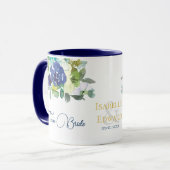 Mug Élégant Rose de l'équipe de Mariages de la marine (Devant gauche)