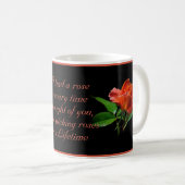 Mug Élégant Rose de pêche - Amour Sentiment (Devant droit)