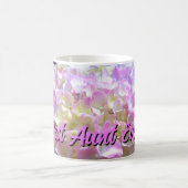 Mug Elégant rose jaune violet hydrangée fleurs Tante (Centre)