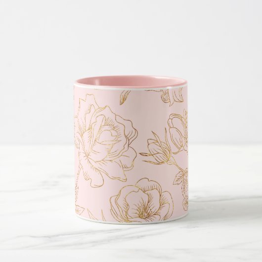 Mug Élégant Rose Or (Centre)