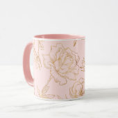 Mug Élégant Rose Or (Devant gauche)