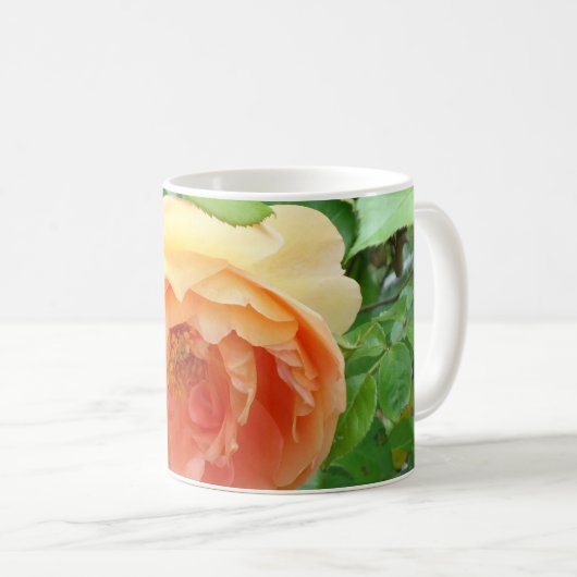 Mug Élégant Rose orange (Devant droit)