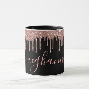 Mug Élégant Rose Parties scintillant or  Drives Monogr