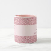 Mug Elégant Rose Parties scintillant or look Monogramm (Centre)