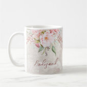 Mug Elégant rose rose Peony Marbre floral (Gauche)