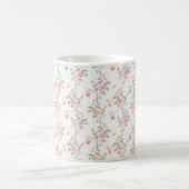 Mug Élégant rose Roses Fleurs Motif (Centre)