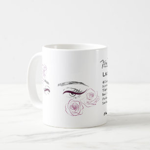 Mug Elégant rose Roses Floral Aquarelle Beauté Salon