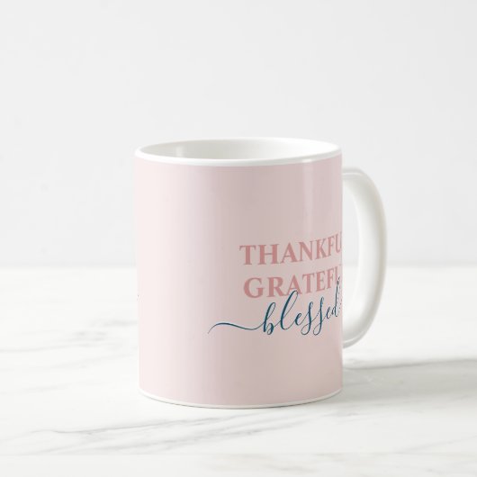Mug Élégant rose vif remerciant béni (Devant droit)