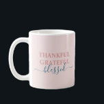 Mug Élégant rose vif remerciant béni<br><div class="desc">Élégant rose vif remerciant béni tasse de café béni</div>