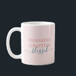 Mug Élégant rose vif remerciant béni<br><div class="desc">Élégant rose vif remerciant béni tasse de café béni</div>