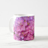 Mug Élégant rose violet bleu floral (Devant gauche)