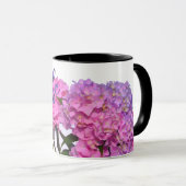 Mug Élégant rose violet bleu floral (Devant droit)