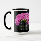Mug Élégant rose violet bleu floral (Gauche)
