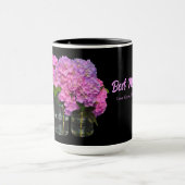 Mug Élégant rose violet bleu floral (Centre)