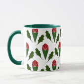 Mug Elégant Roses rouges Abstraites, Motif de vacances (Gauche)